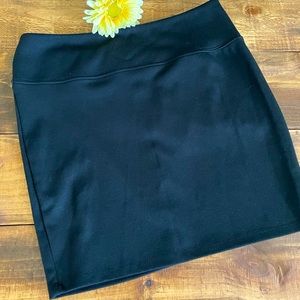 Black mini skirt